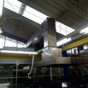 Campana plana con filtro en carbón industrial